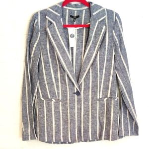 NWT DREW Linen Blend Striped Blazer